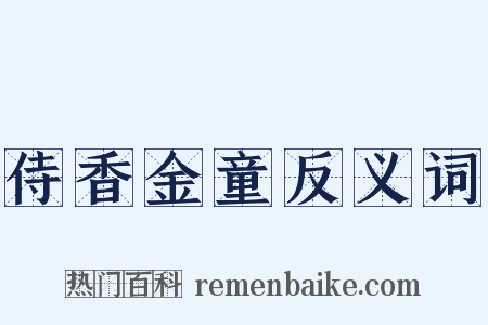 侍香金童反义词是什么意思的图片